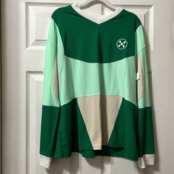 Head of State Long Sleeve Green Cream Jersey Size XS retails $250 - Picture 2 of 3